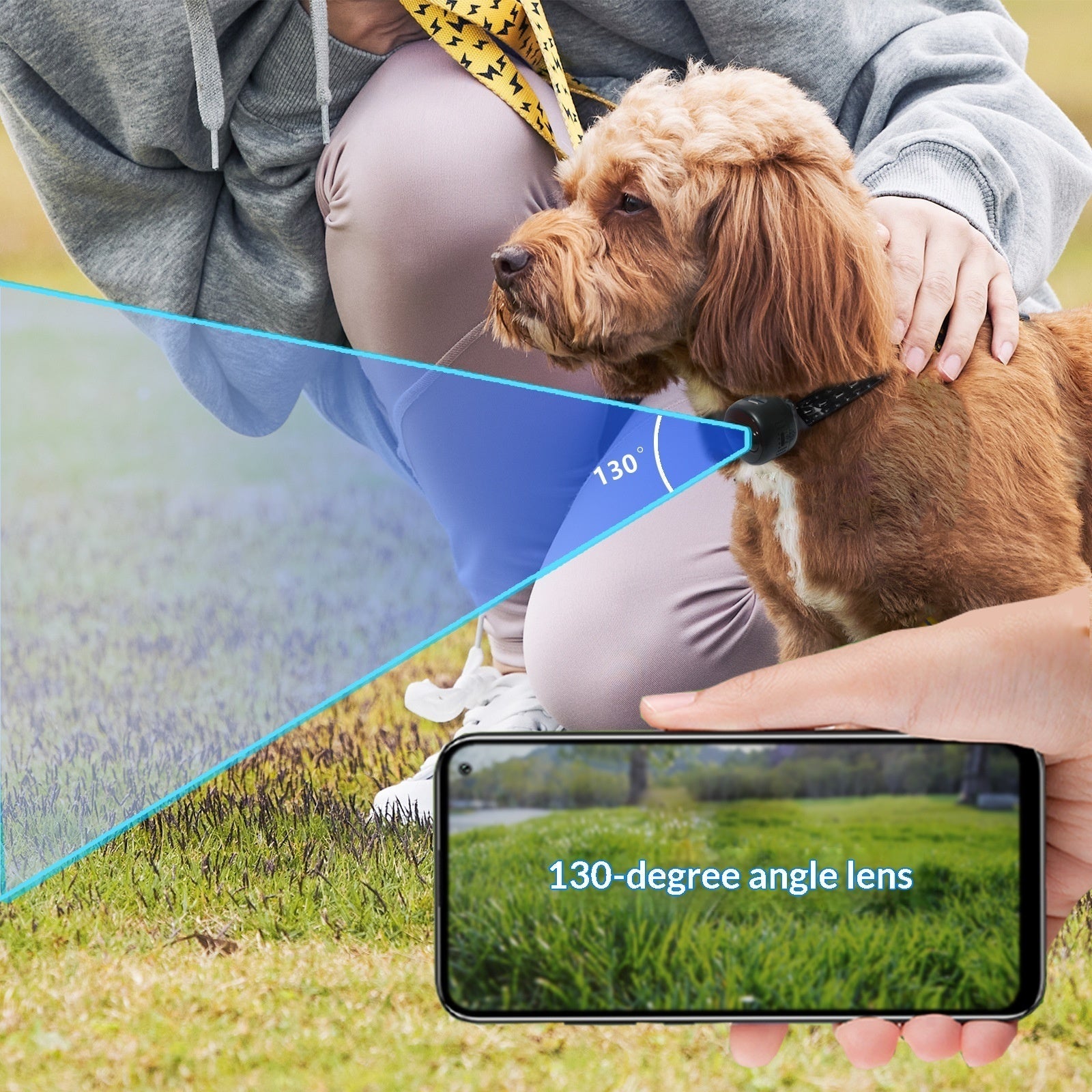 Correa para mascotas con cámara y grabadora