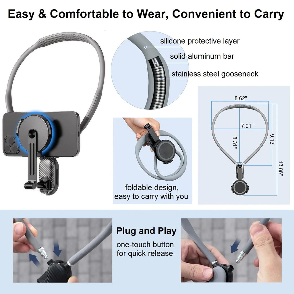 Soporte magnético de cuello para teléfono