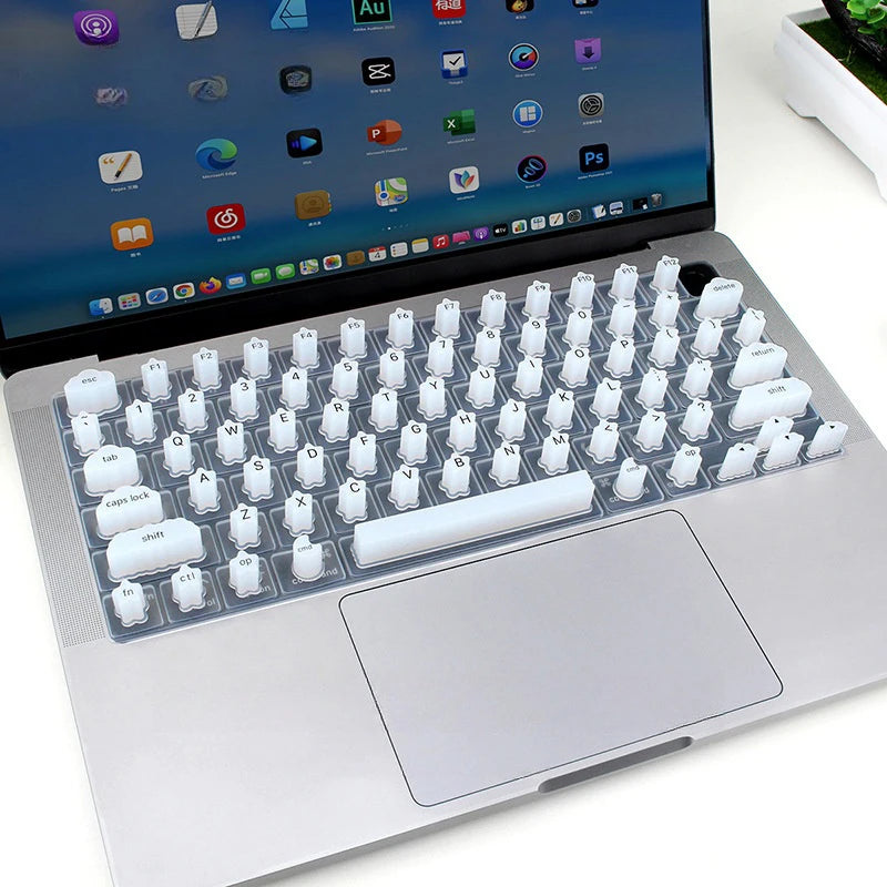 Teclado de silicona para uñas largas