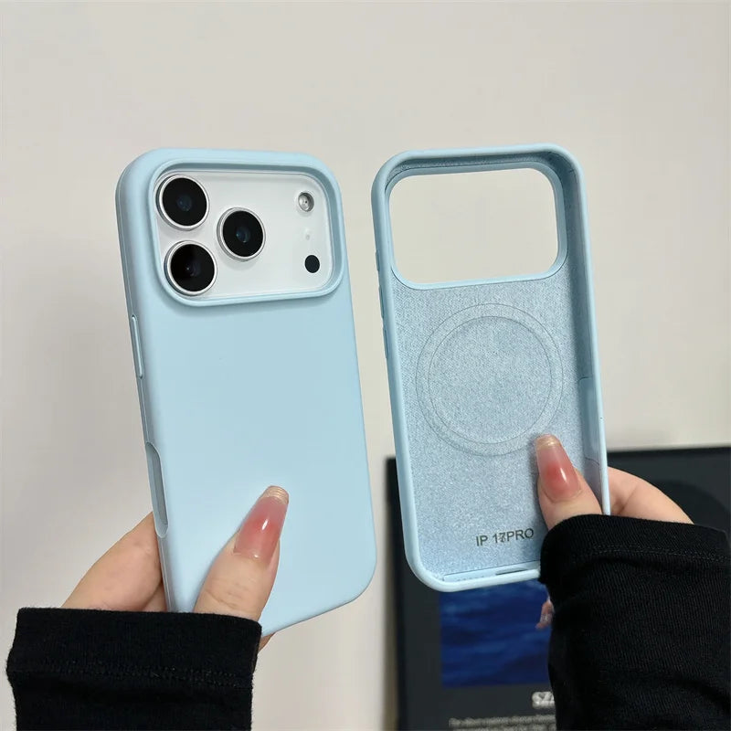 Funda magnética de silicona para iPhone