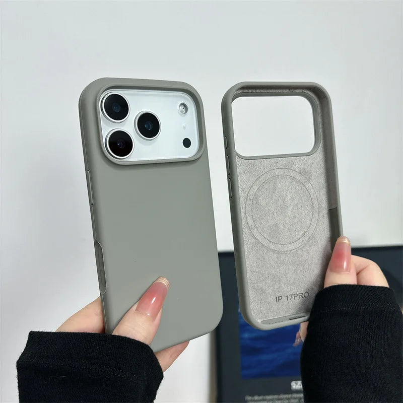 Funda magnética de silicona para iPhone