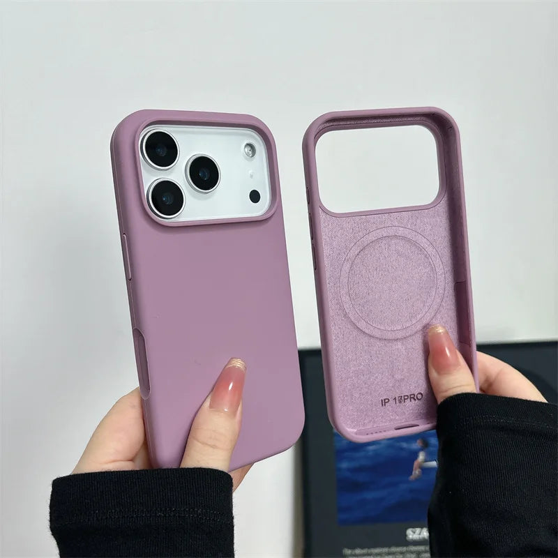 Funda magnética de silicona para iPhone