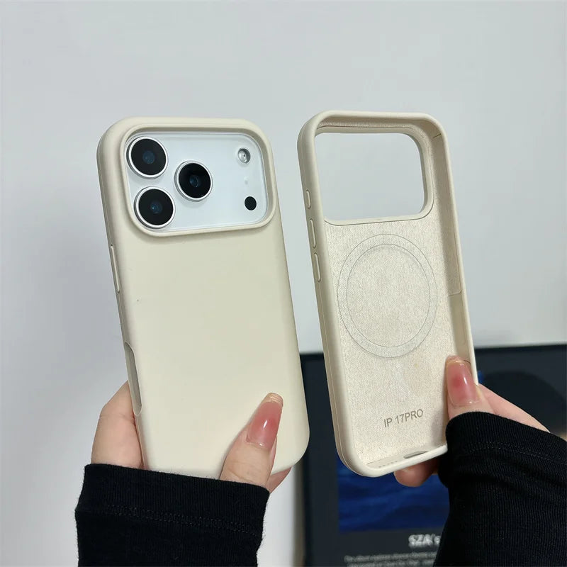 Funda magnética de silicona para iPhone
