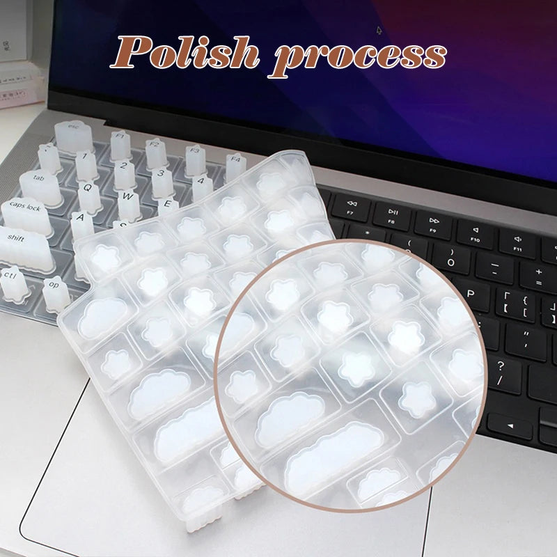 Teclado de silicona para uñas largas