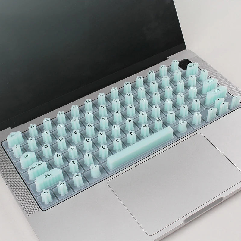 Teclado de silicona para uñas largas