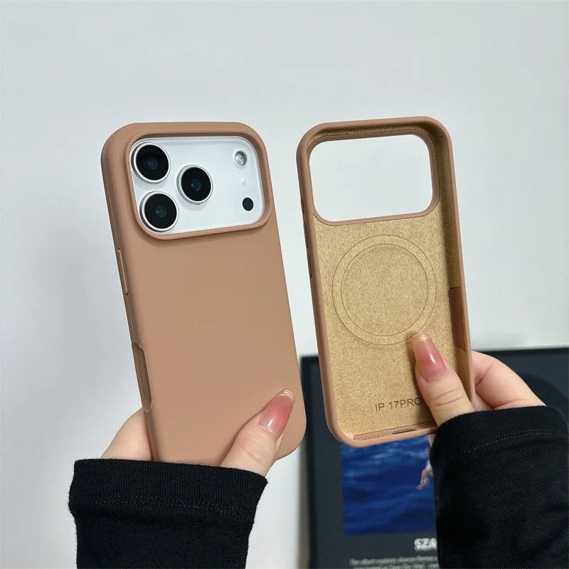Funda magnética de silicona para iPhone