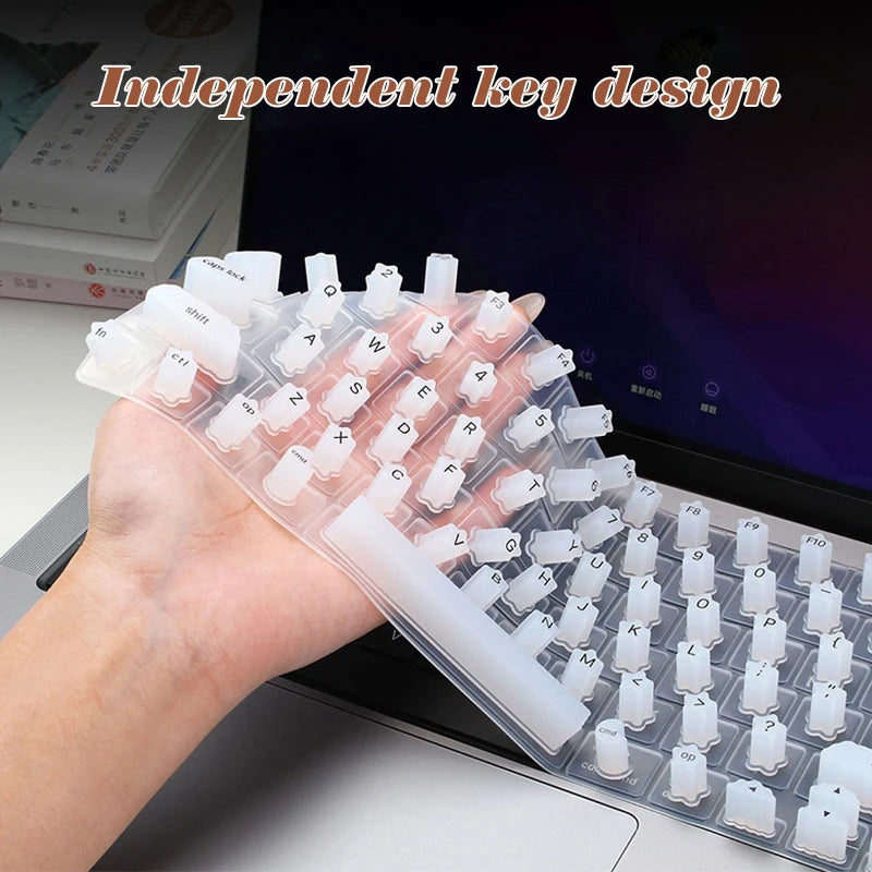 Teclado de silicona para uñas largas