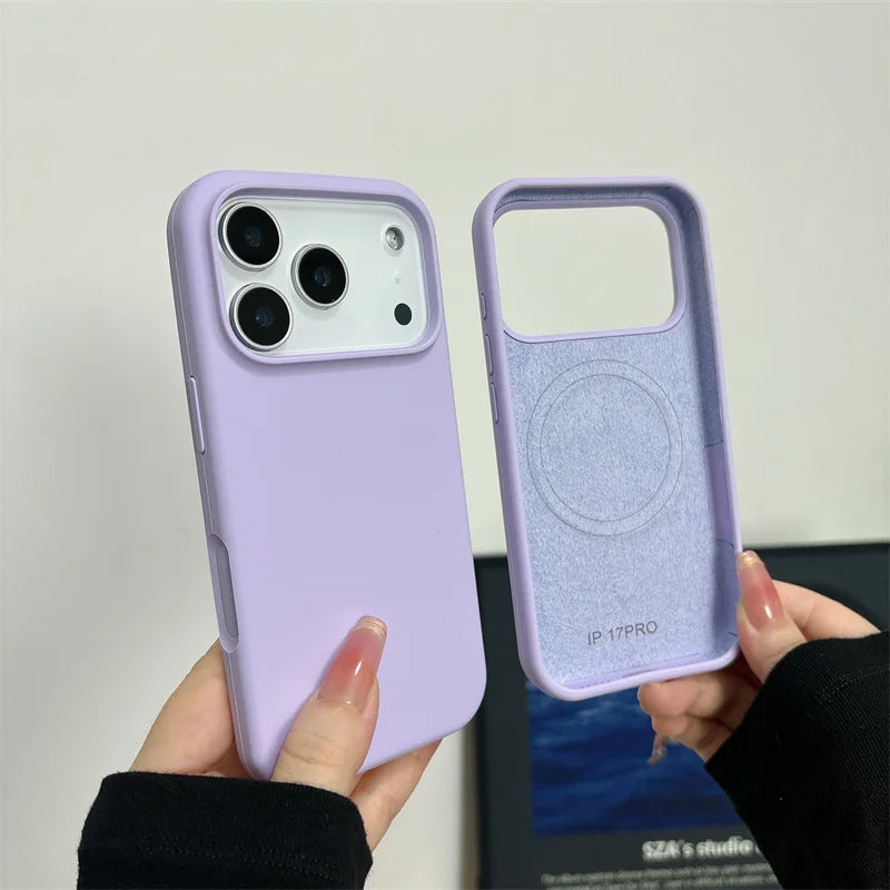 Funda magnética de silicona para iPhone