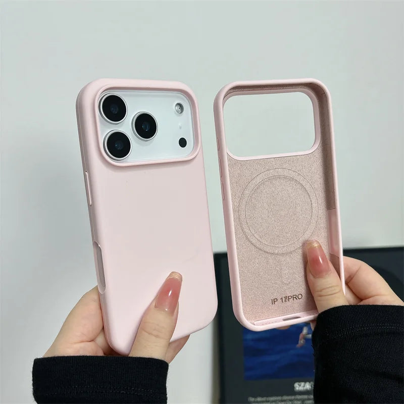 Funda magnética de silicona para iPhone