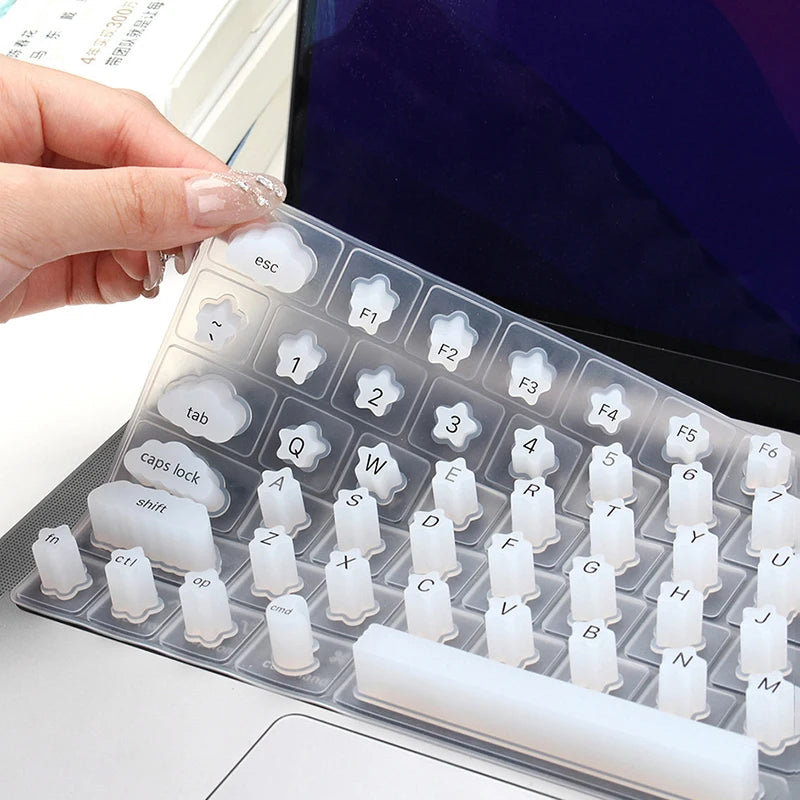 Teclado de silicona para uñas largas